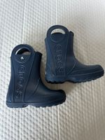 Navy Rain Boots Crocs Size C13 (30-31), as New