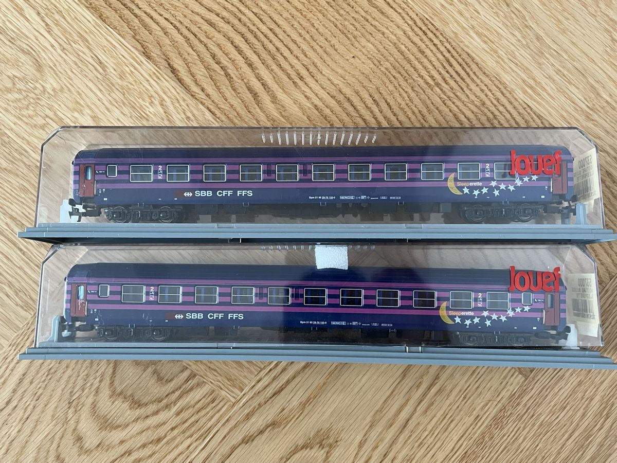 Jouef Modellini di ferrovie: 2 Stk SBB Liegewagen Jouef OVP – Usato da Basel venduto da Re620_11627 6