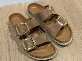 Birkenstock Sandalen Gr. 40/schmal, cognac-gold