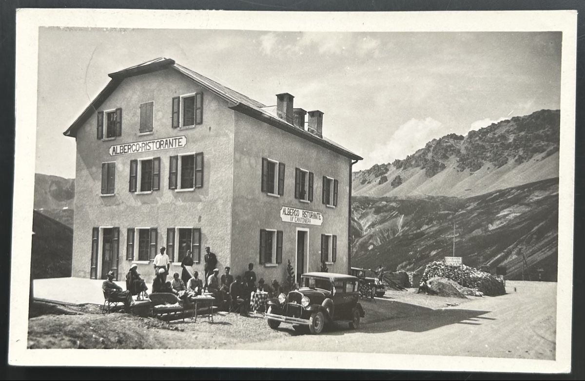 Cartoline postali: Passo della stelvio mit Autos  – Usato da Horw venduto da Tellbub