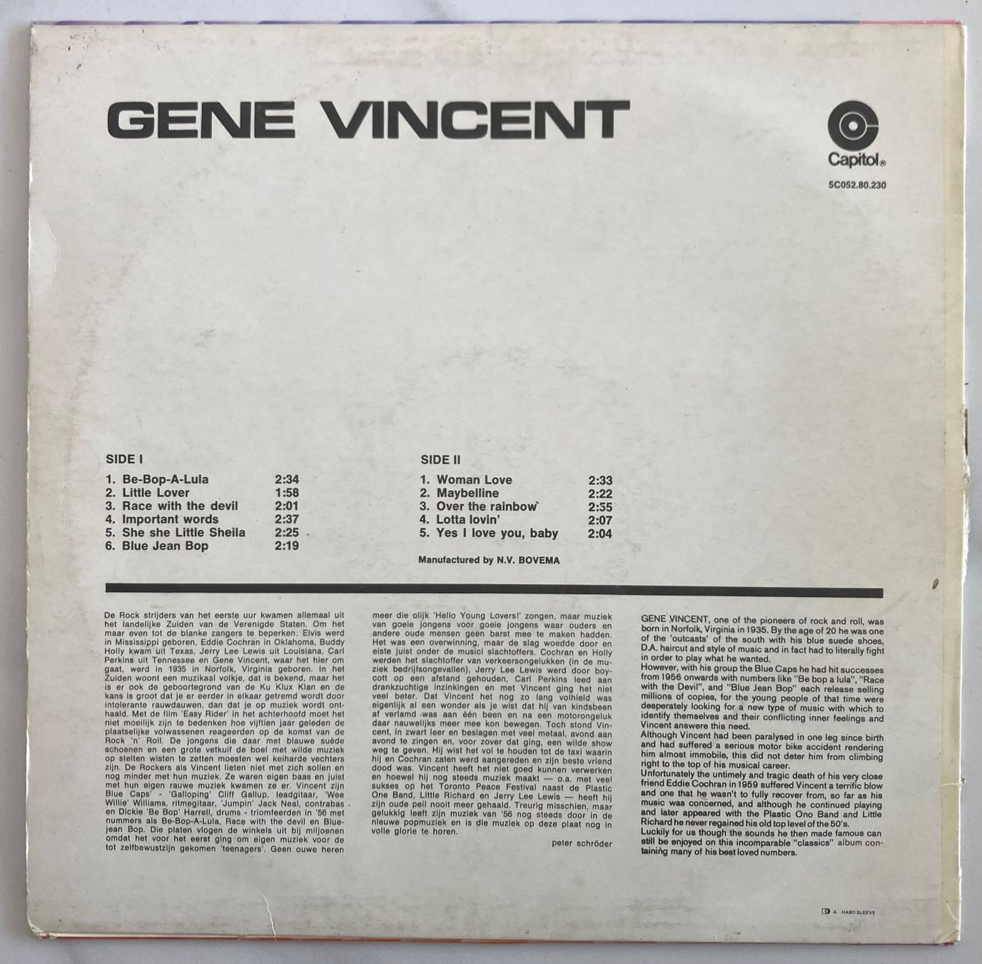 Dischi in vinile: GENE VINCENT - ROCK AND ROLL CLASSICS VOL. 1 – Usato da Poliez-Pittet venduto da Newtown-Records 1