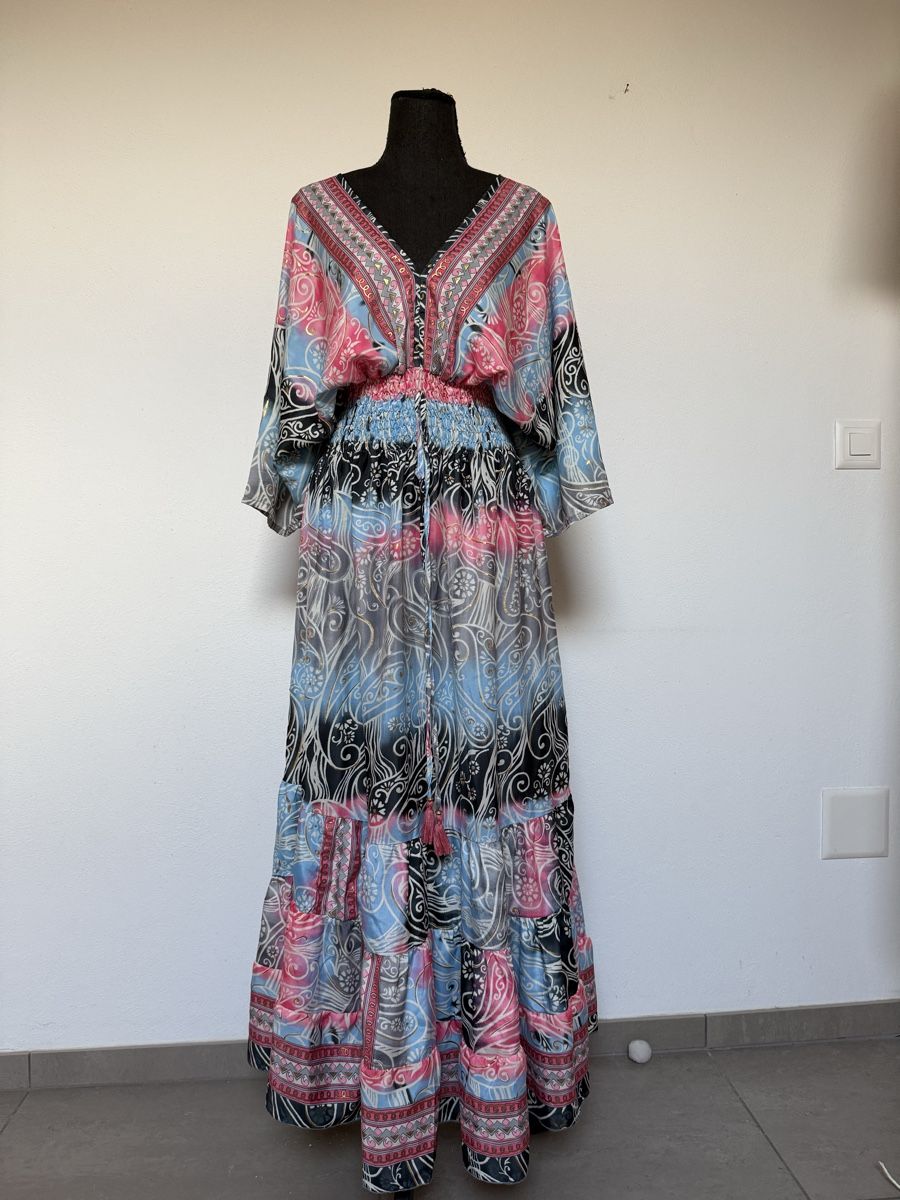 Kleider: Boho Stufenmaxikleid aus Seide/ Polyester  – Neu (gemäss Beschreibung) aus Sigriswil von ck56 3