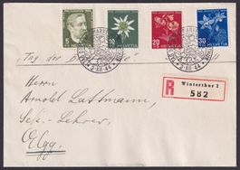 PJ 1944, Satzbrief J109-J112, Sonderstempel TdB WINTERTHUR