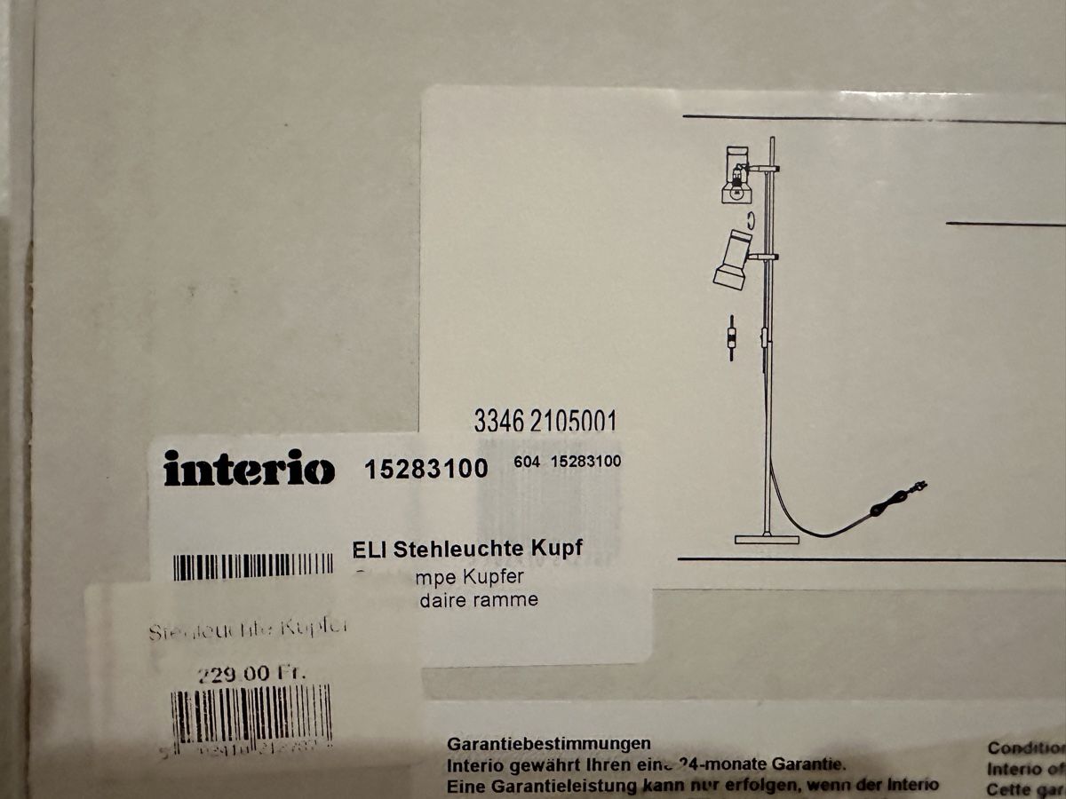 Interio Lampen: Stehleuchte Lampe Frandsen Klassik – Neu und originalverpackt aus Flawil von nemrak 1