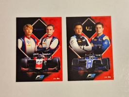 Formel 2 Topps Karten 2021 Trident Racing & Virtuosi Racing