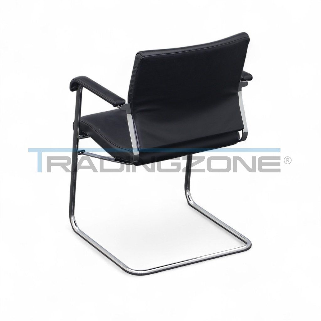 Chaises: Wilkhahn Sito Leder-Freischwinger Schwarz – D'occasion à Regensdorf par Tradingzone 1
