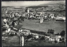 Romont /Fr., Ortsansicht aus der Vogelsc