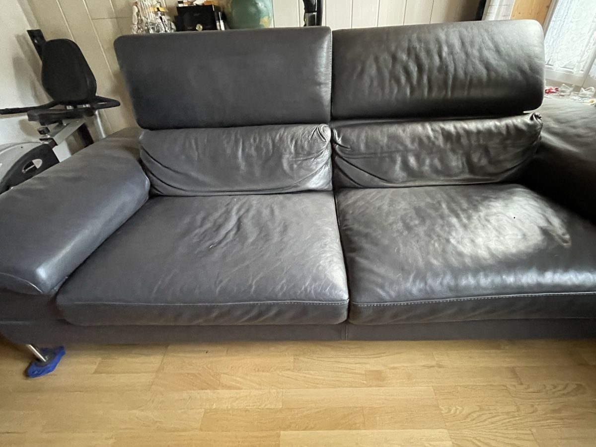 Sofas: Echt Ledersofa, gebraucht – D'occasion à Koppigen par frank_donald 2