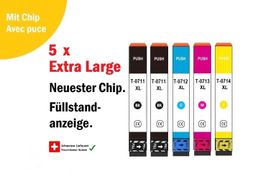 T-0711–T-0714 XL 0715 / kompat. Drucker-Patronen Epson (1x5)