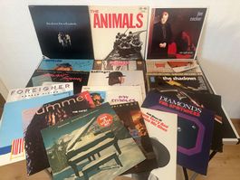 18 Vinyl Langspielplatten gemischt Rock/Pop usw.