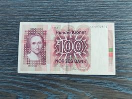 Norwegen 100 Kronen 1982 !!!!!!
