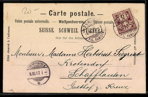 Cartoline postali: Zürich, Limmat, Bahnhof und Stadtufer – Usato da Berlin venduto da bartko-reher 1