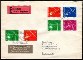 1952_FDC SBK 309 - 312 (Express); 100 J. elektr. N-Wesen