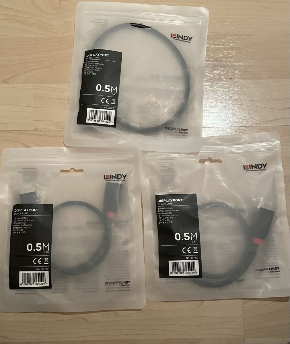Cavi: 3x DisplayPort Kabel 0.5m – Nuovo e nell'imballaggio originale da Lausen venduto da Benji551999