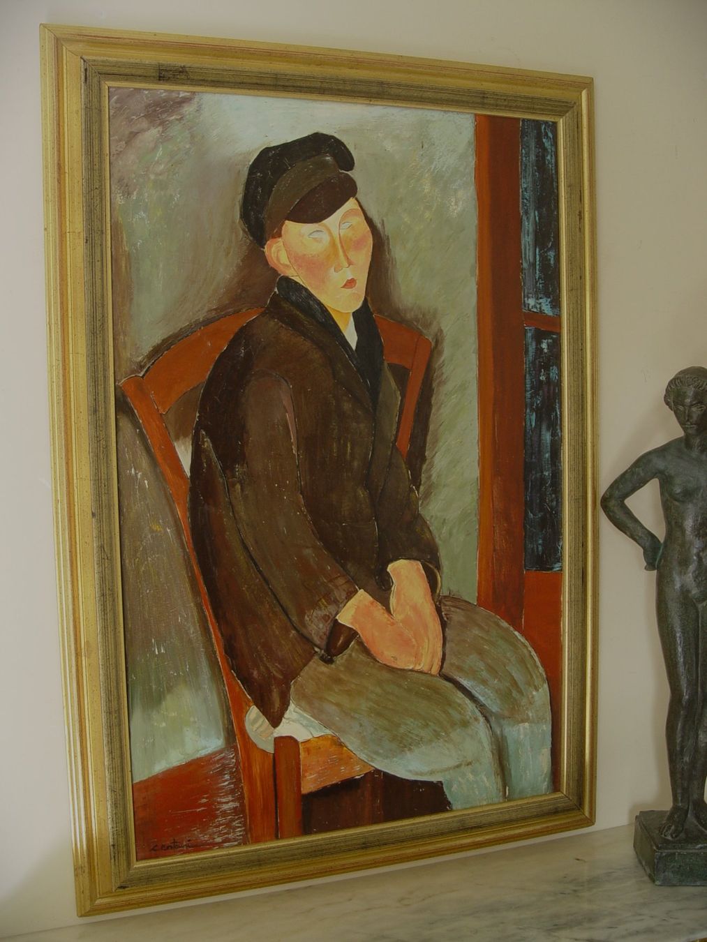 Gemälde: Grosses Oelgemälde nach Amadeo Modigliani – Gebraucht aus Rotkreuz von Dobermann5 3
