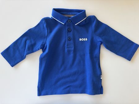 Boss polo shirt long sleeve blue children 6 months