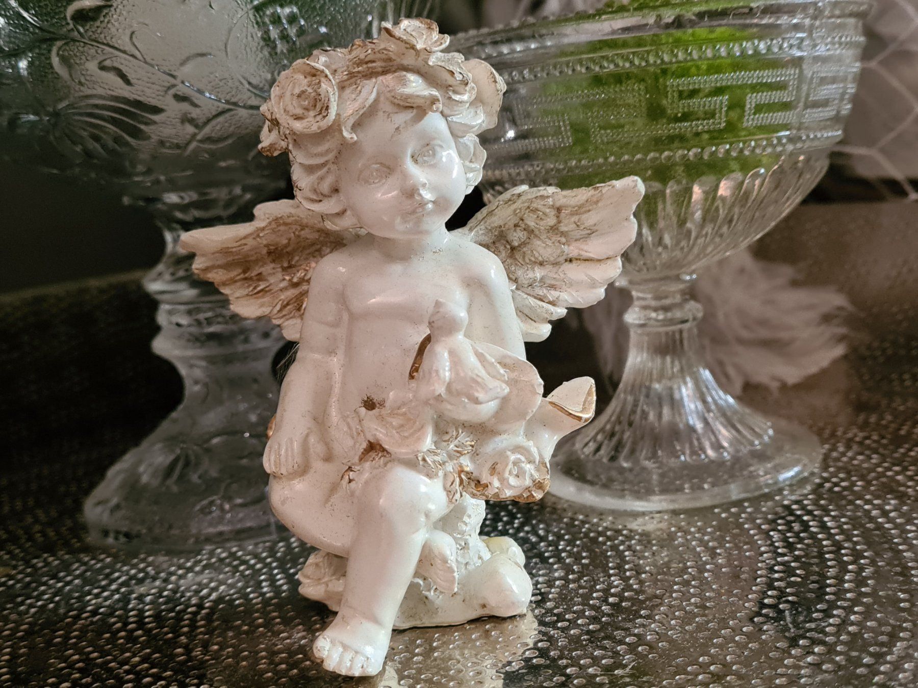 Figuren: Wunderschöner spezieller Rosen Engel – Gebraucht aus Amriswil von kleindeko