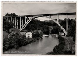 St. Gallen-West, Fürstenlandbrücke Bautafel sichtbar um 1941