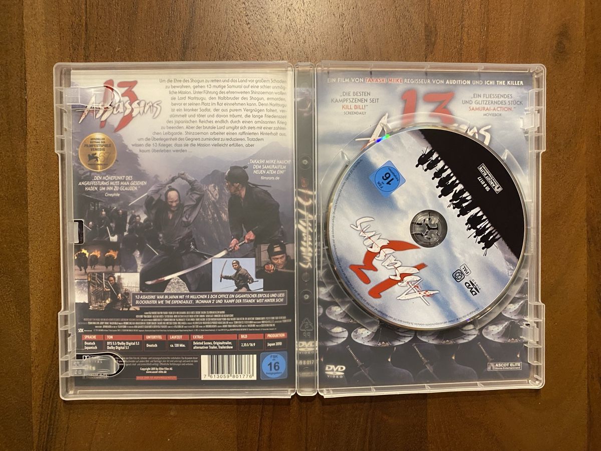 Tutti i DVDs: 13 Assassins DVD – Usato da Thunstetten venduto da Virus_33 1