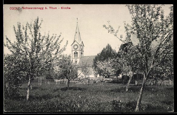 Cartes postales: AK Schwarzenegg b. Thun, Kirche – D'occasion à Berlin par bartko-reher