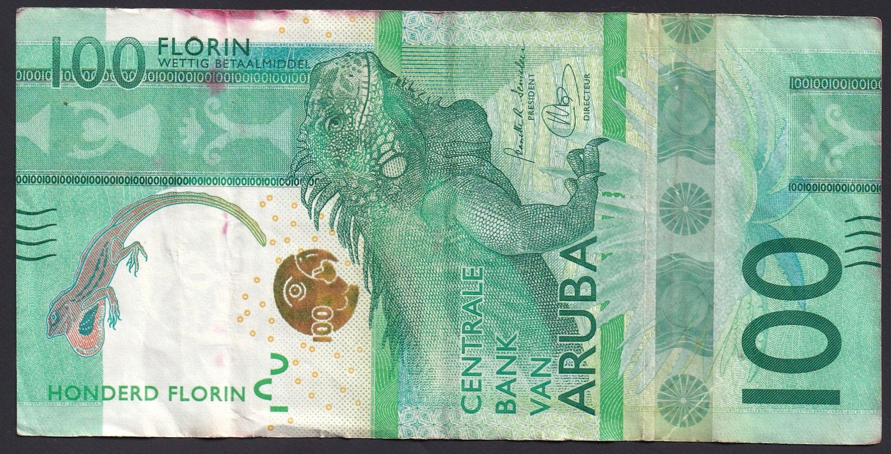Banconote: Aruba 100 Florin 2019 – Usato da Brugg AG venduto da banknoten_muesli
