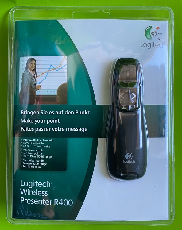 LOGITECH R400 LASER PRESENTATION REMOTE - Unopened (Neu und ...