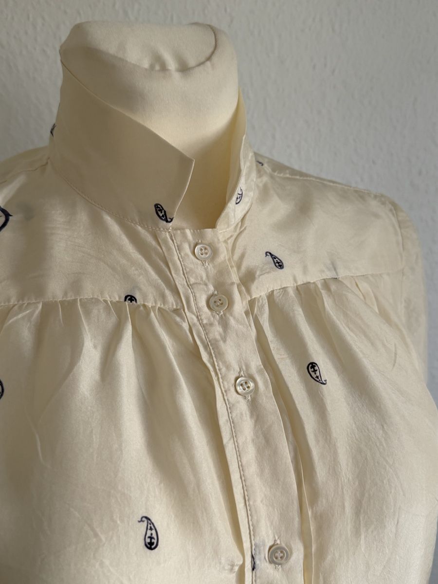 Aspesi Camicette: ASPESI cream silk paisley blouse  – Usato da Knonau venduto da Grapesvintage 6