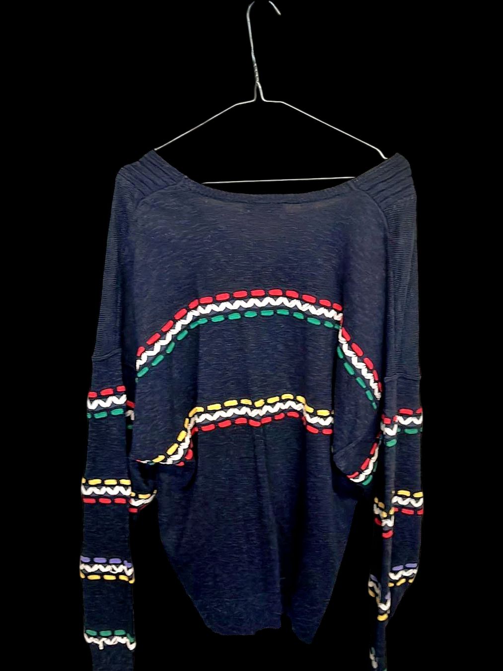 Carlo Colucci Maglioni & Felpe: Carlo Colucci Schwarzer Pullover mit buntem Muster - Größe – Usato da Zug venduto da vinokilo 4
