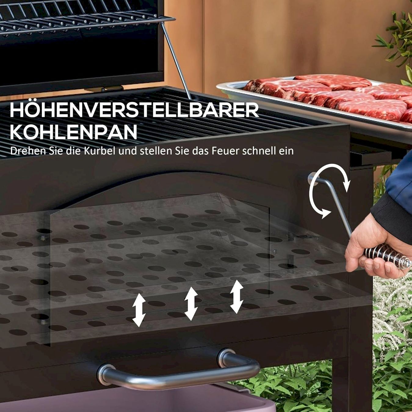 Griglie: Holzkohlegrill BBQ-Grill Smoker – Nuovo e nell'imballaggio originale da Bottighofen venduto da zaap 6