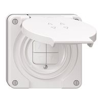 Feller NEVO UP Storenschalter mit 2-Kanal, IP55, mit Deckel