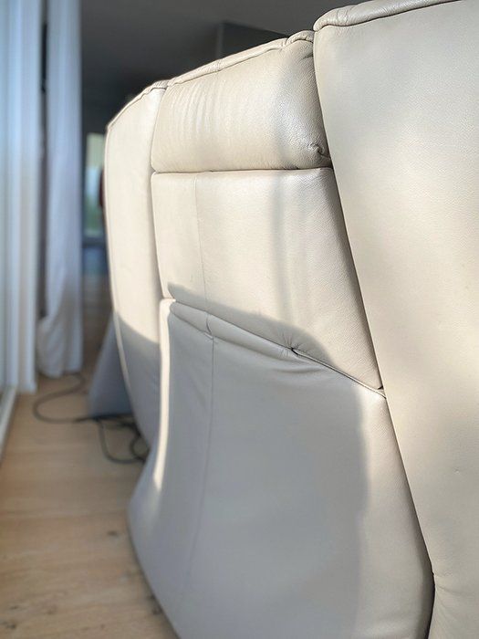 Sofas: Gut erhaltene 2er + 3er Sitzgarnitur, Echtleder soft grey – Gebraucht aus Hauenstein von Ks9491 5