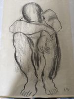 ONGARELLI Franca beau croquis Dessin signé 