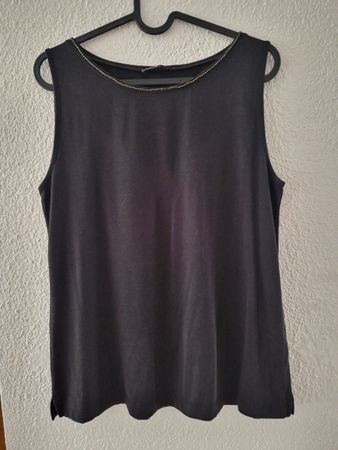 Nile Top schwarz, Gr. M mit Perlenapplikation 