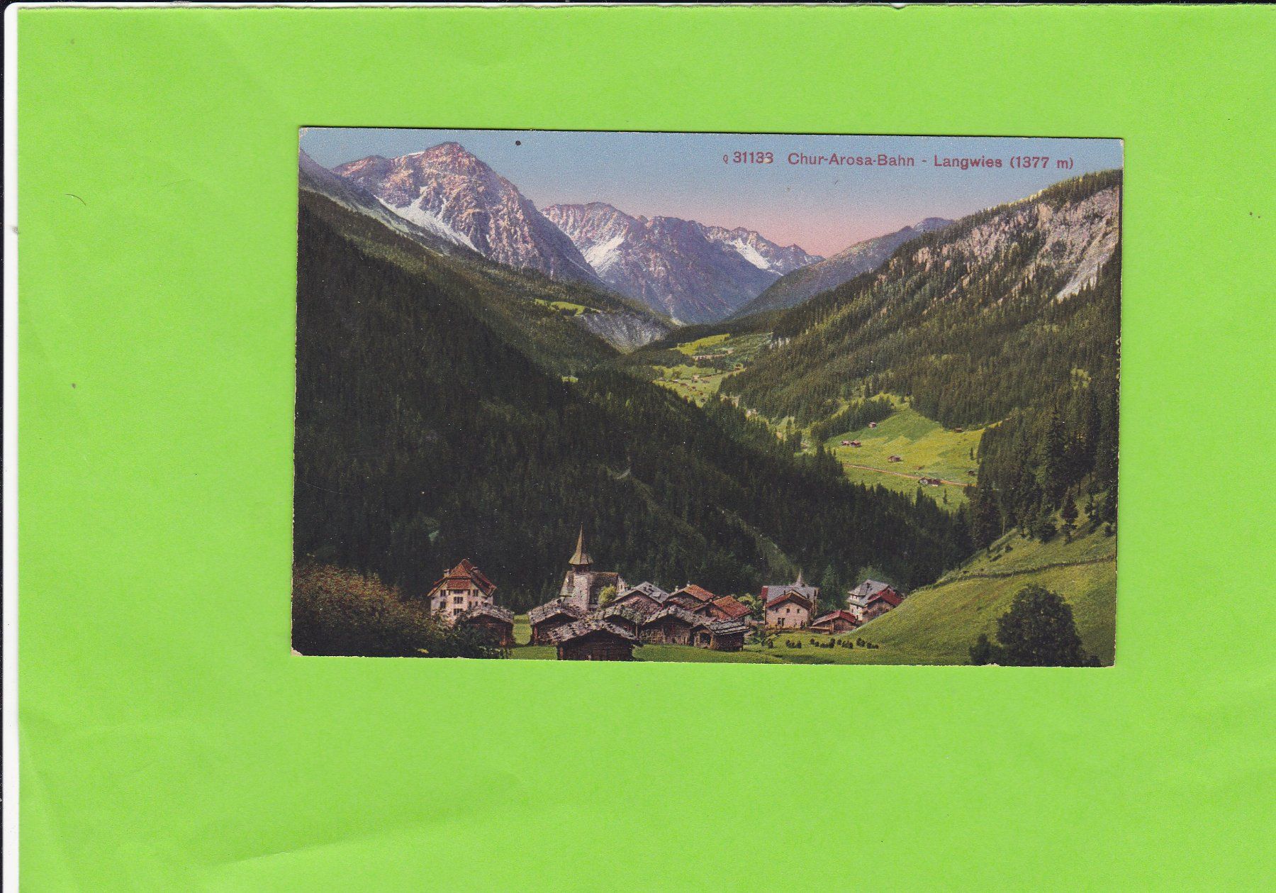 Ansichtskarten: Chur-Arosa-Bahn-Langwies – Gebraucht aus St. Peterzell von neckertal