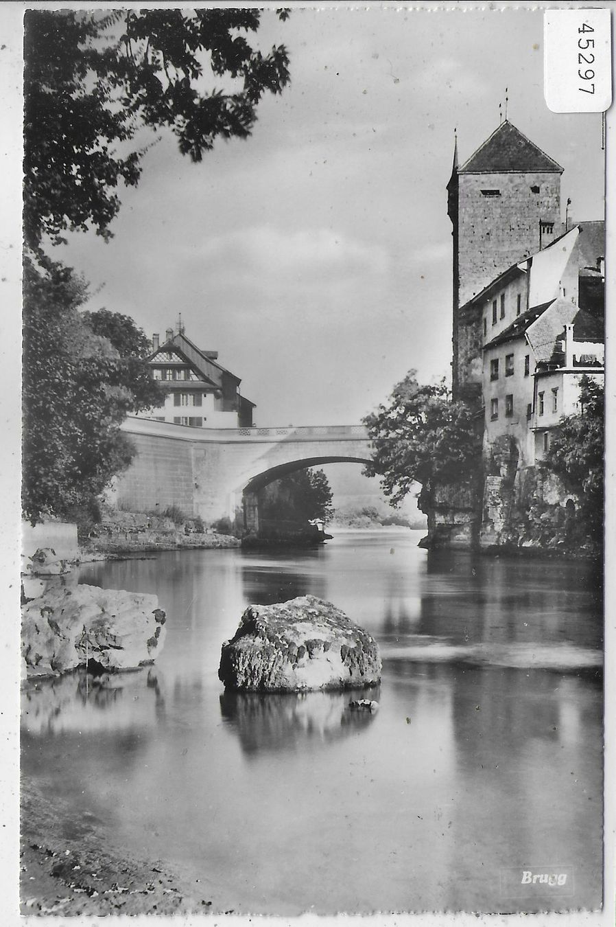 Cartoline postali: Brugg - Aare mit Brücke – Usato da Ettingen venduto da Kartenplanet