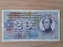 Schweizer Banknote, 20 Franken, JG 1961