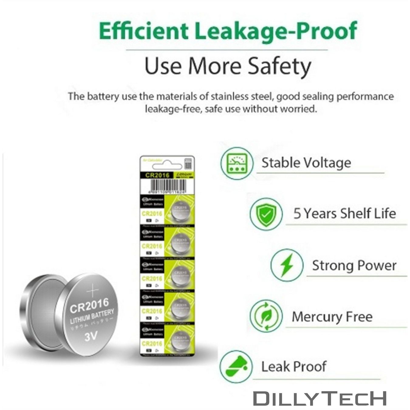 Caricatori & Batterie: Koonenda CR2016 Knopfzellenbatterie - 1 Stk – Nuovo e nell'imballaggio originale da Meilen venduto da DillyTecH 6