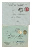 CH 4x Brief PP Privatumschlag Firma / o 1908