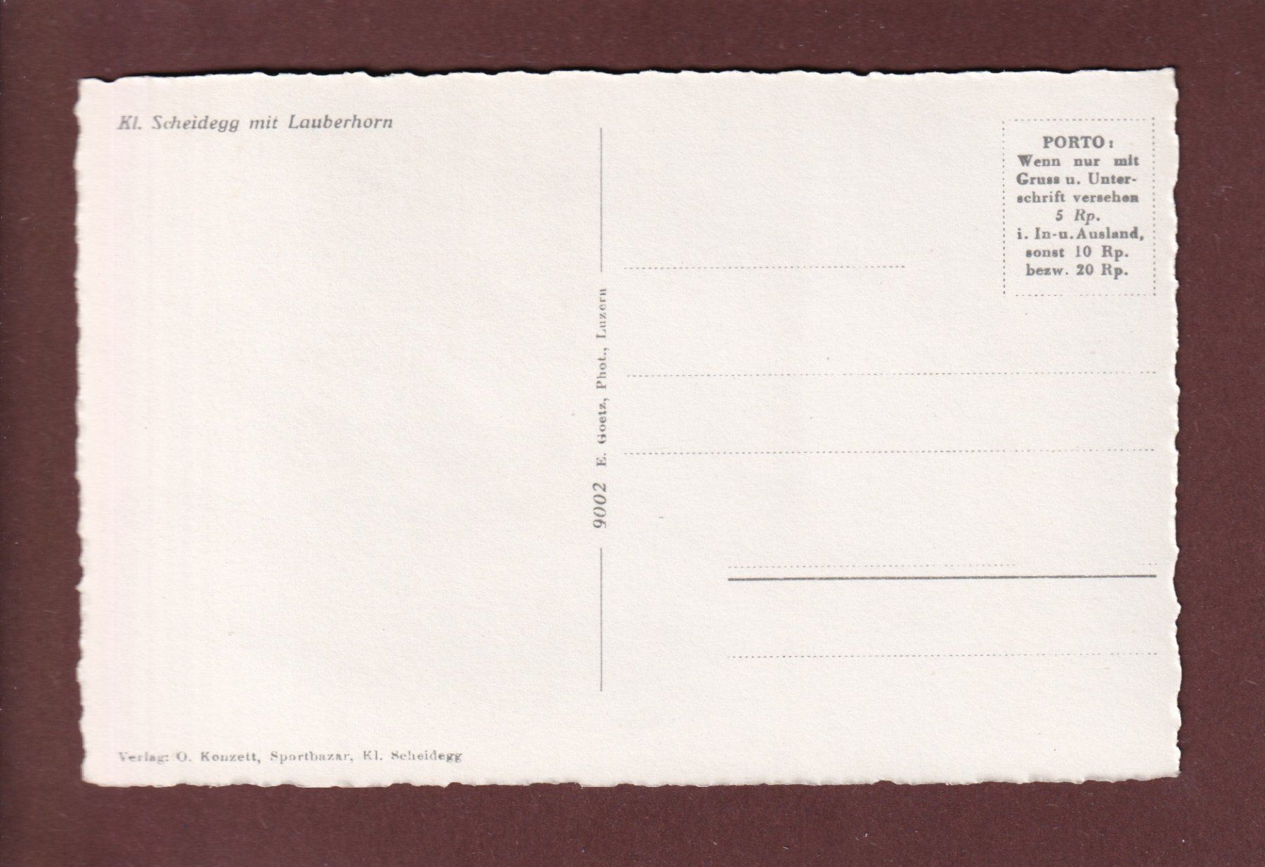 Cartoline postali: KLEINE SCHEIDEGG - Lauberhorn – Usato da Pully venduto da nicecards 1