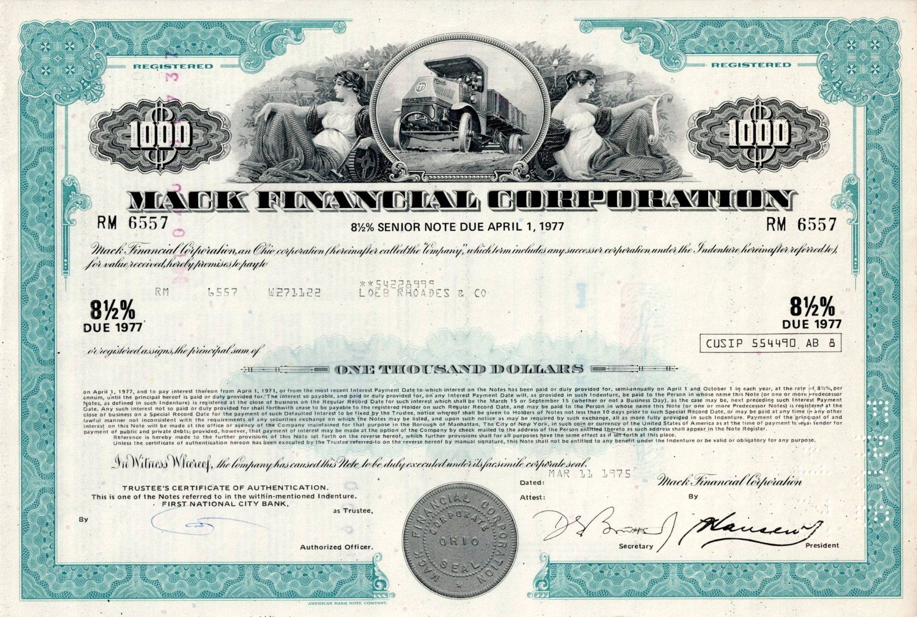 Documenti: Mack Financial Corporation – Usato da Ittigen venduto da hiwepa