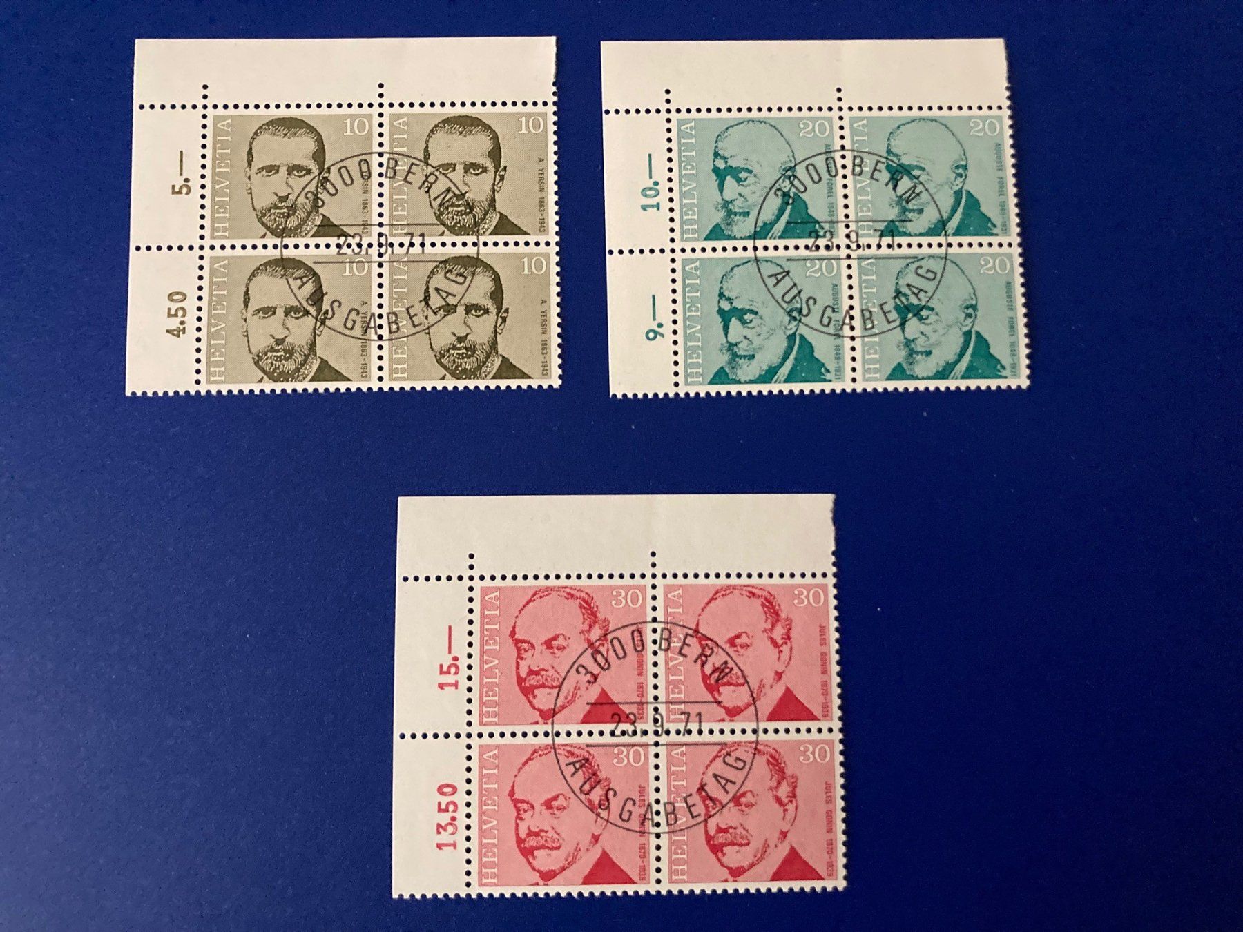 Tutti i francobolli: Markenserien 4er Blöcke mit ET-Stempel – Nuovo (secondo la descrizione) da Ringgenberg BE venduto da Tennis1140 2