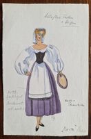 Margarete Rogeler, Kostümbildnerin - Konvolut 15 Aquarelle