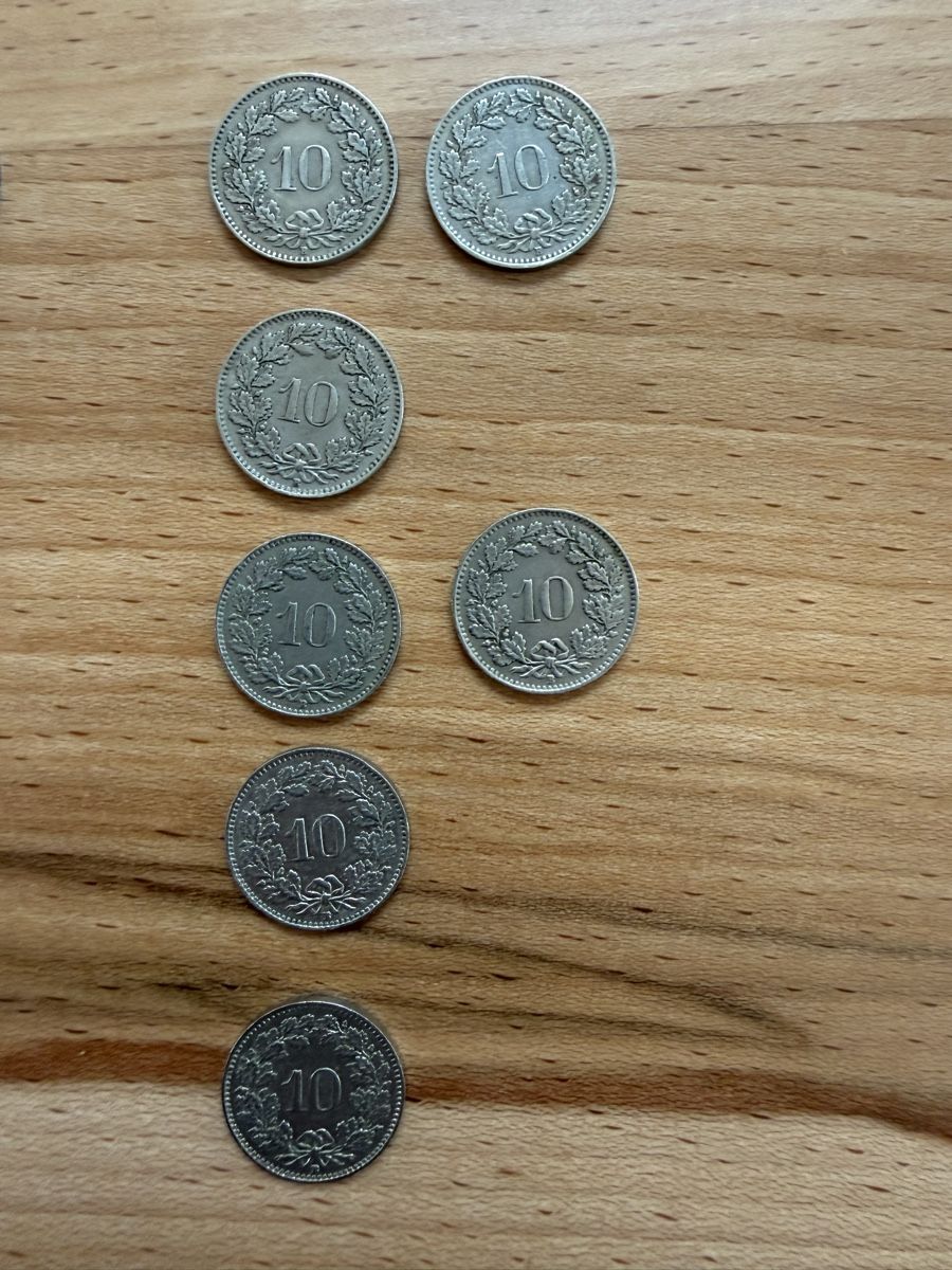 Toutes les monnaies: 21 x 10-Rappen Münzen – D'occasion à Grenchen par Bastet007 7