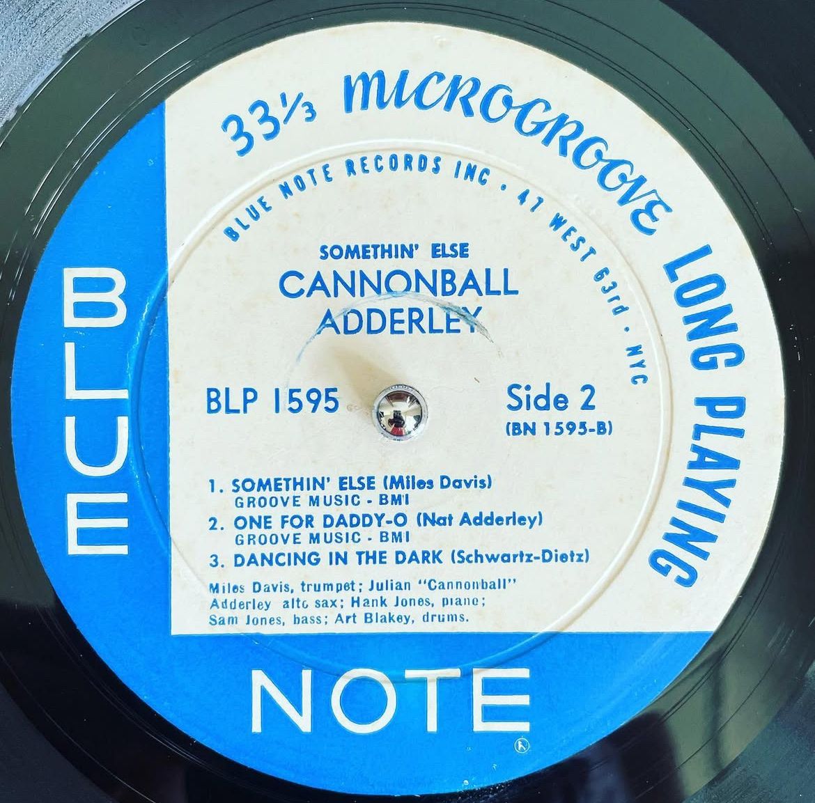 Schallplatten: Somethin' Else Cannonball Adderley 1960 – US – Gebraucht aus Basel von porkpierecords 4