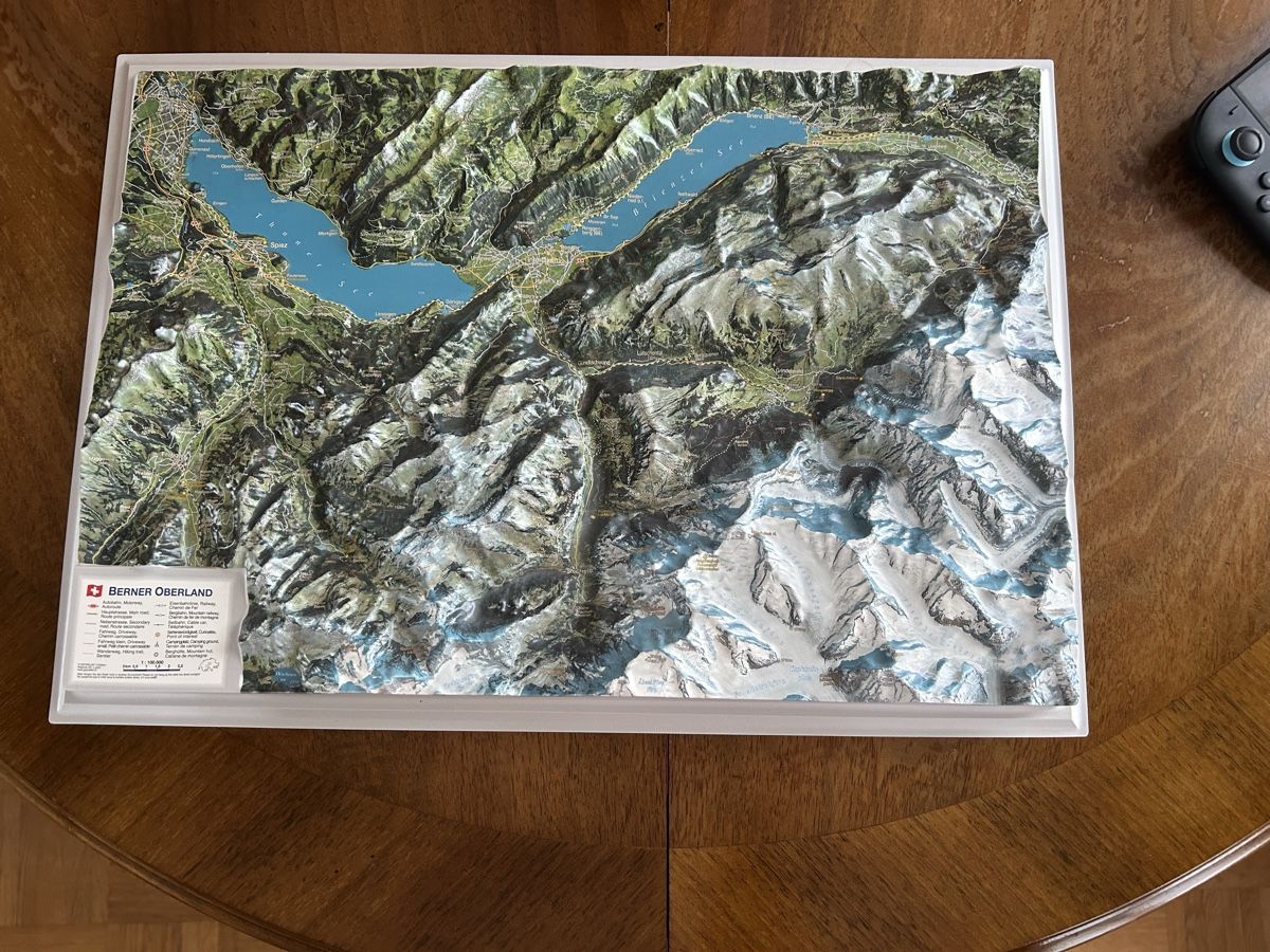 Ansichtskarten: Reliefkarte Berner Oberland – Gebraucht aus Zimmerwald von sutol_ 1
