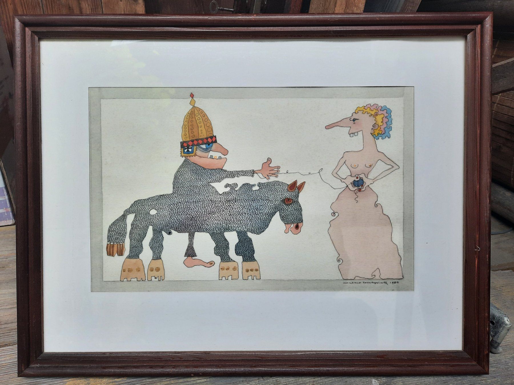 Foto & Immagini: Kunstbild Nackte mit Ritter Comic 1984 – Usato da Weinfelden venduto da JoeBaer