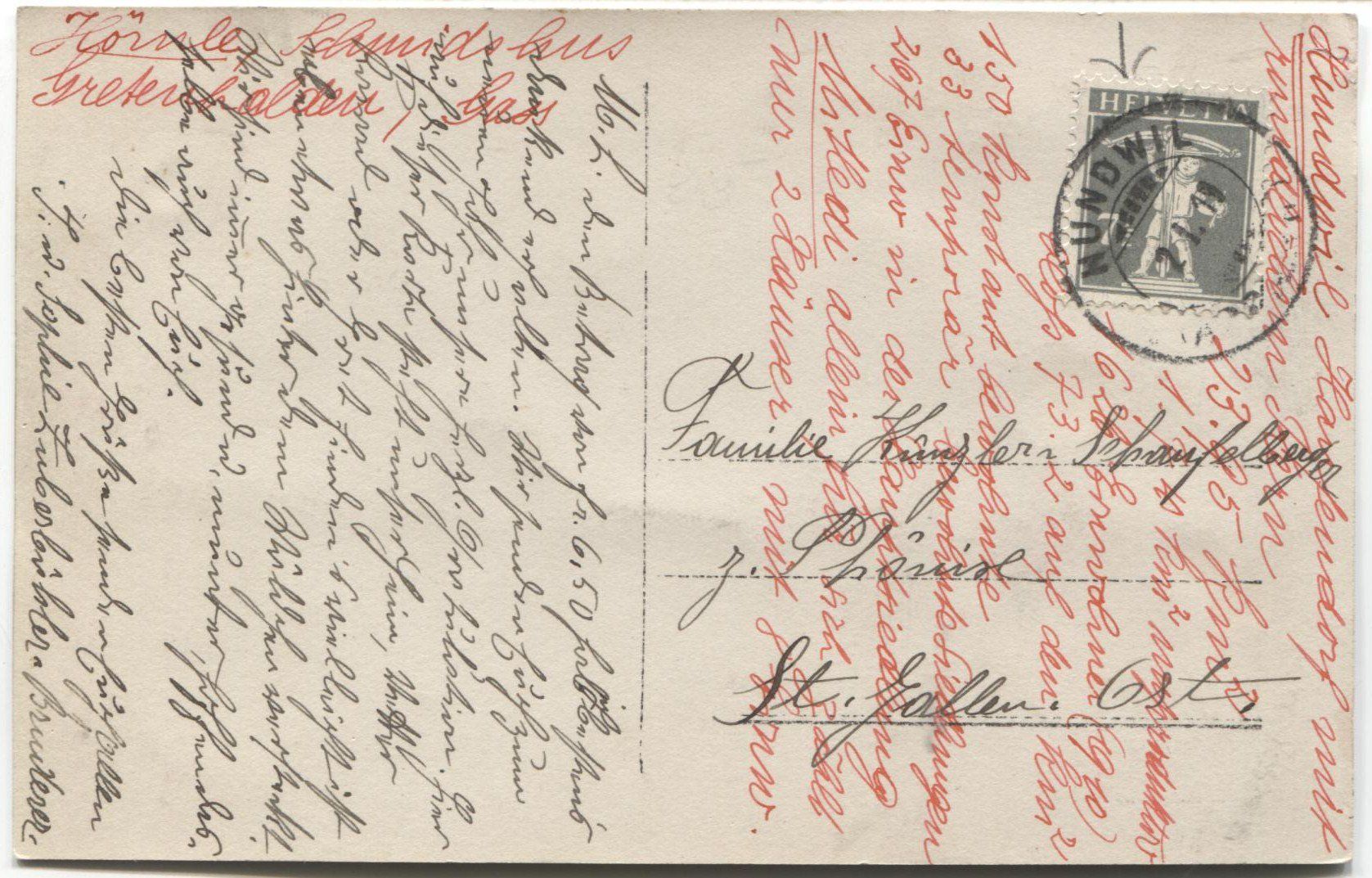 Cartes postales: HUNDWIL AR 1919 Mitledi – D'occasion à Rothrist par Clanx 1