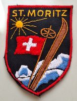 Stoff Wappen Aufnäher Badge St.Moritz St. Gallen Stickerei