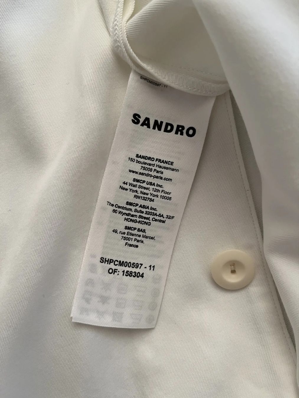 Sandro Hemden: Viscose Hemd von Sandro Paris in weiss, Grösse S – Gebraucht aus Zürich von dodichnobligmailcom 8