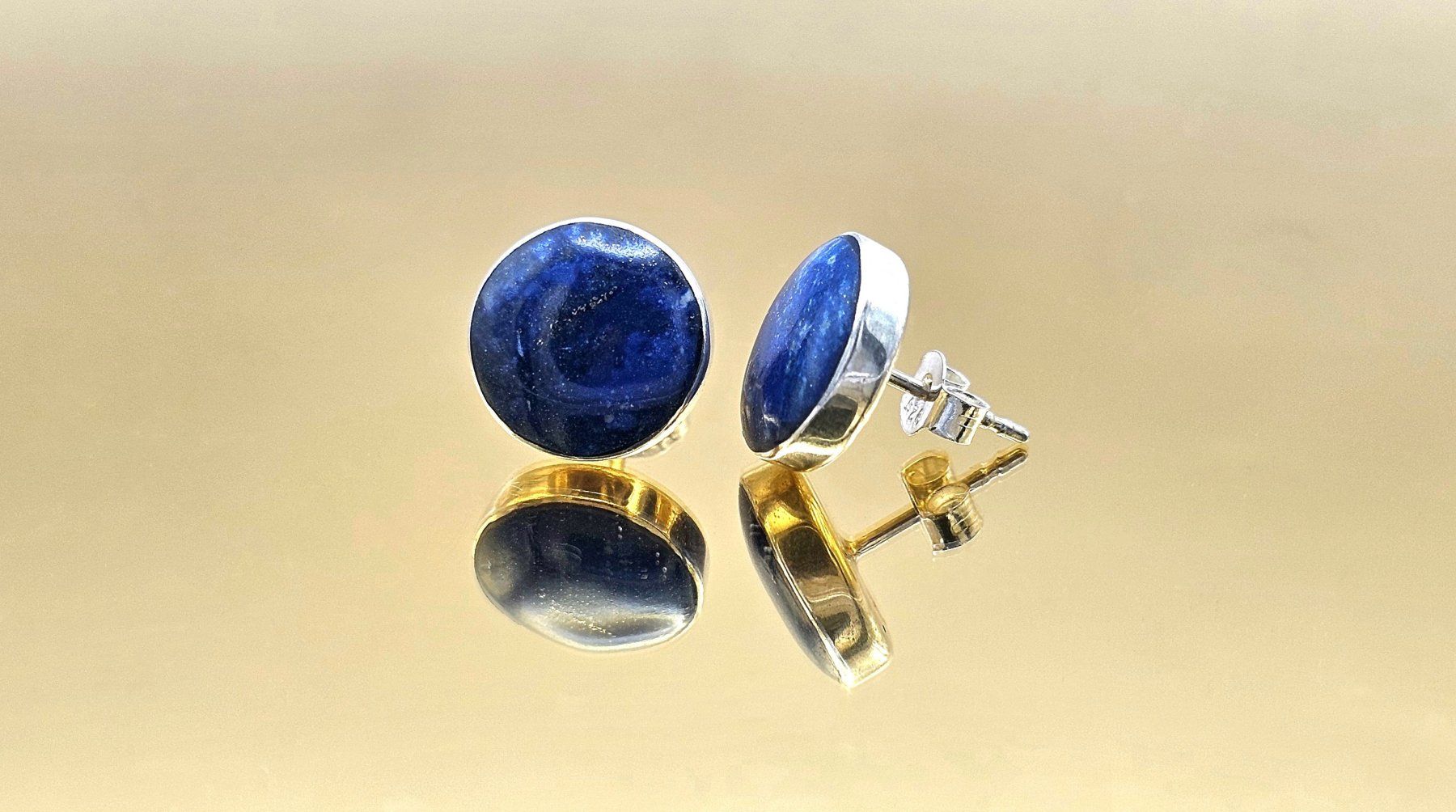 Orecchini pendenti & Orecchini a lobo: 12mm Lapislazuli: Elegante Ohrstecker – Nuovo e nell'imballaggio originale da Basel venduto da PachaWool